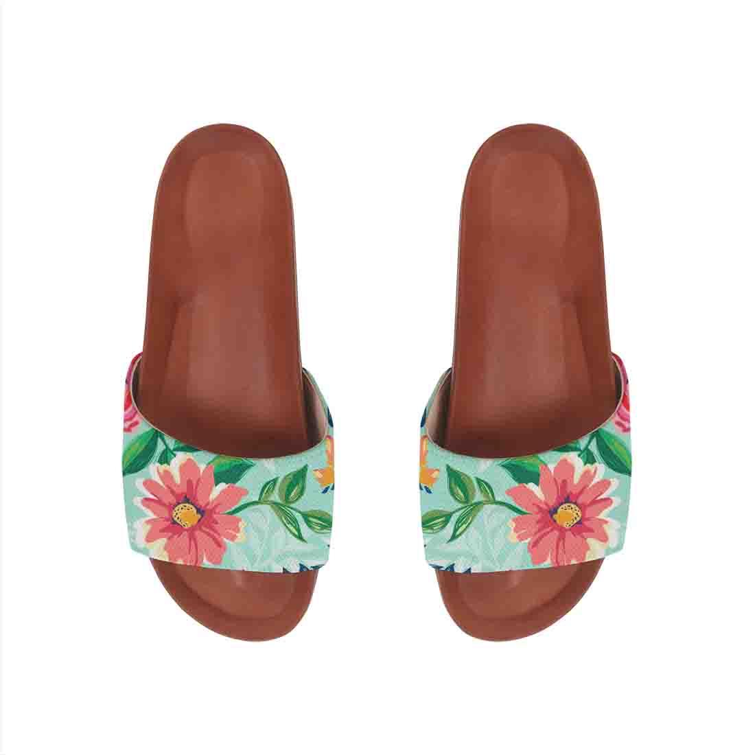 Havana Slide Slipper Cyan Floral - CANVAEGYPT