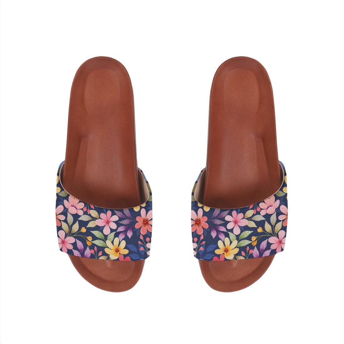 Havana Slide Slipper Purple Floral - CANVAEGYPT