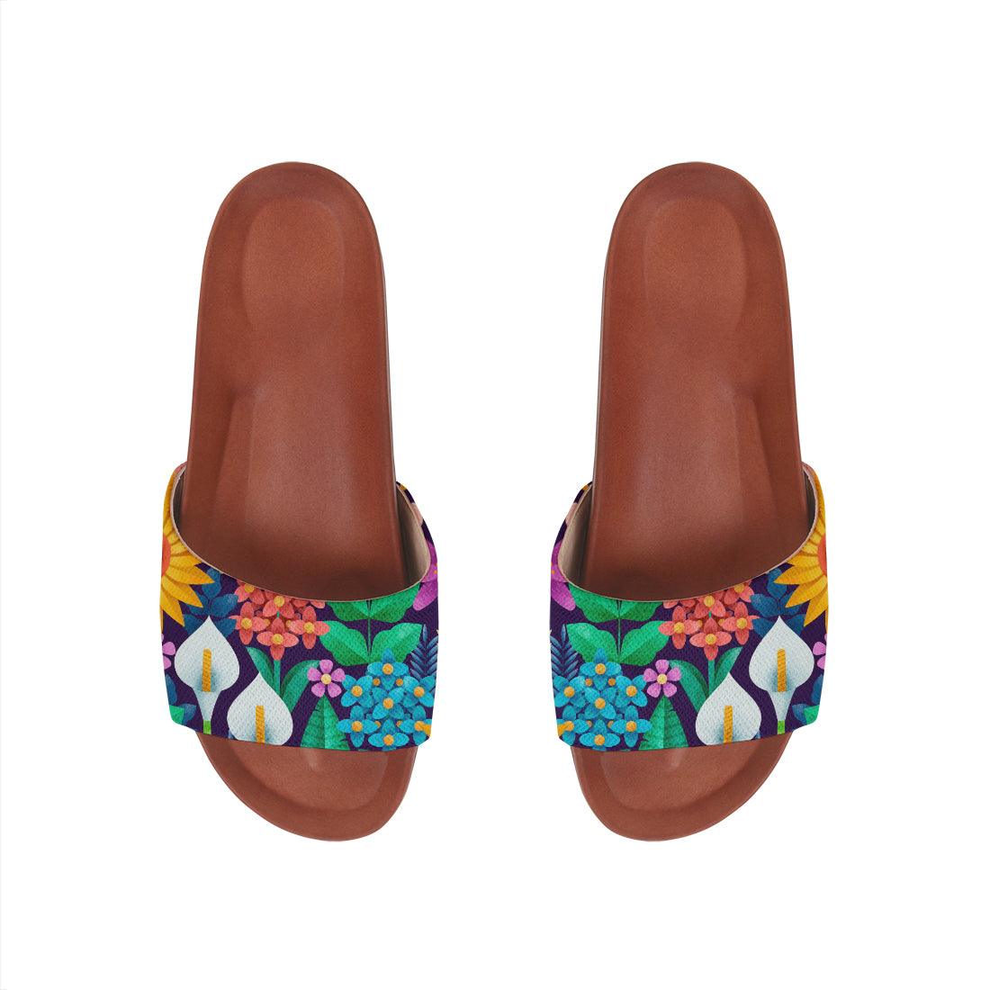 Havana Slide Slipper Standing Flowers - CANVAEGYPT