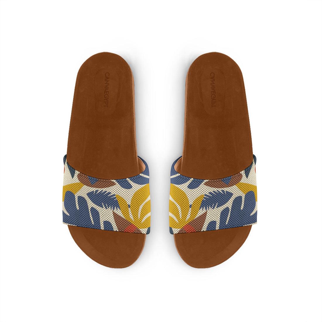 Havana Slide Slipper Summer Leafs - CANVAEGYPT