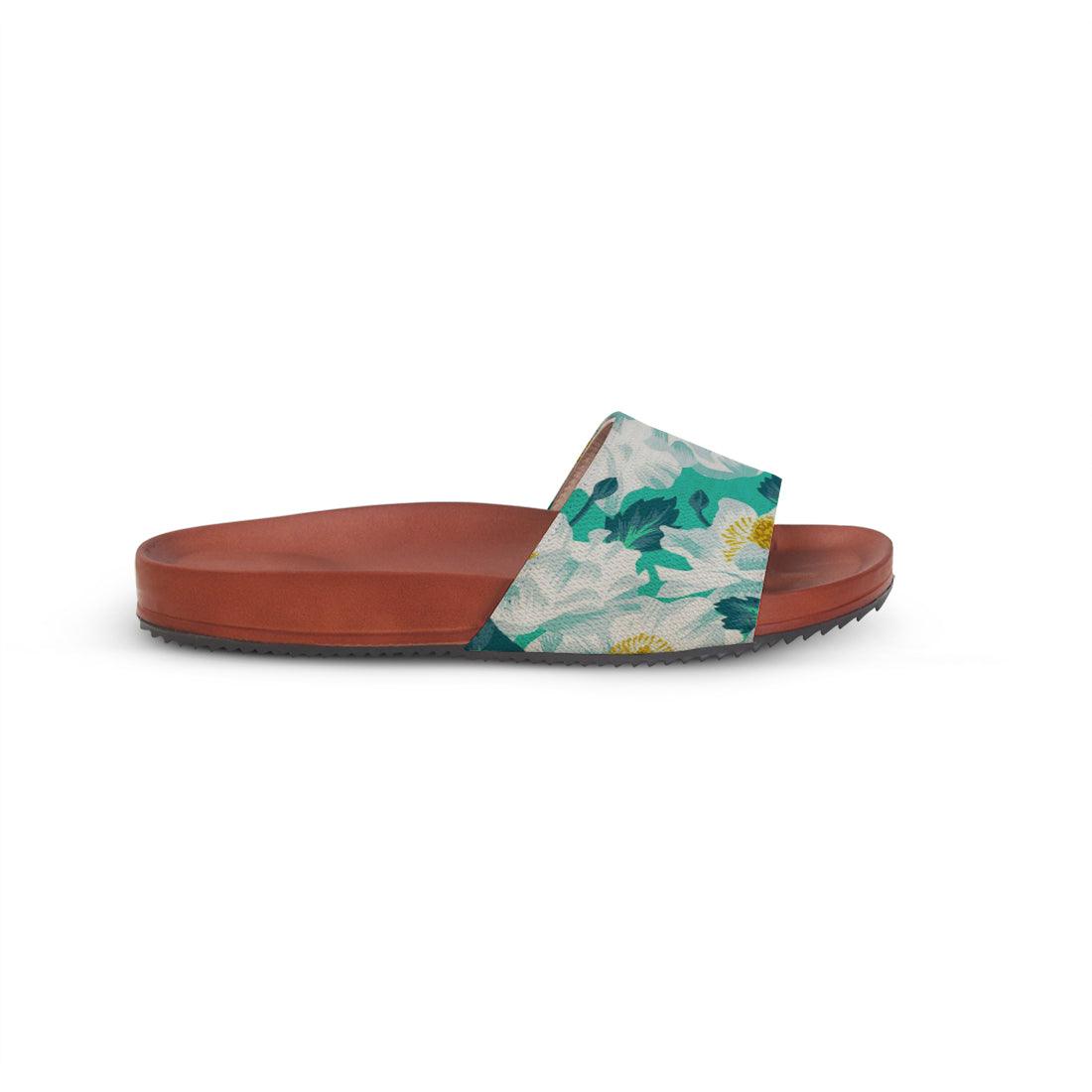 Havana Slide Slipper White Flower - CANVAEGYPT