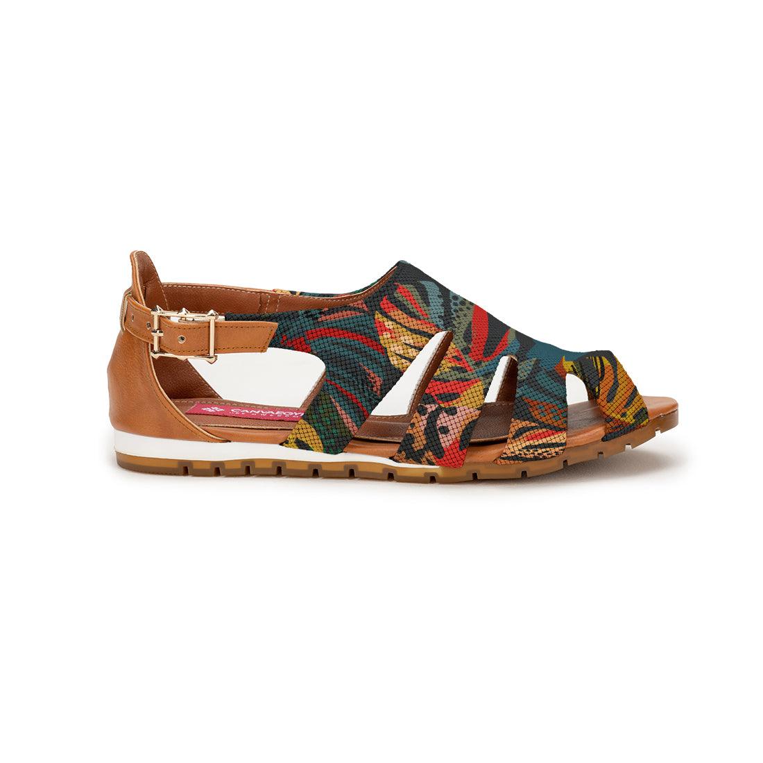 Havana Spider Toe Sandal Big Leafs - CANVAEGYPT