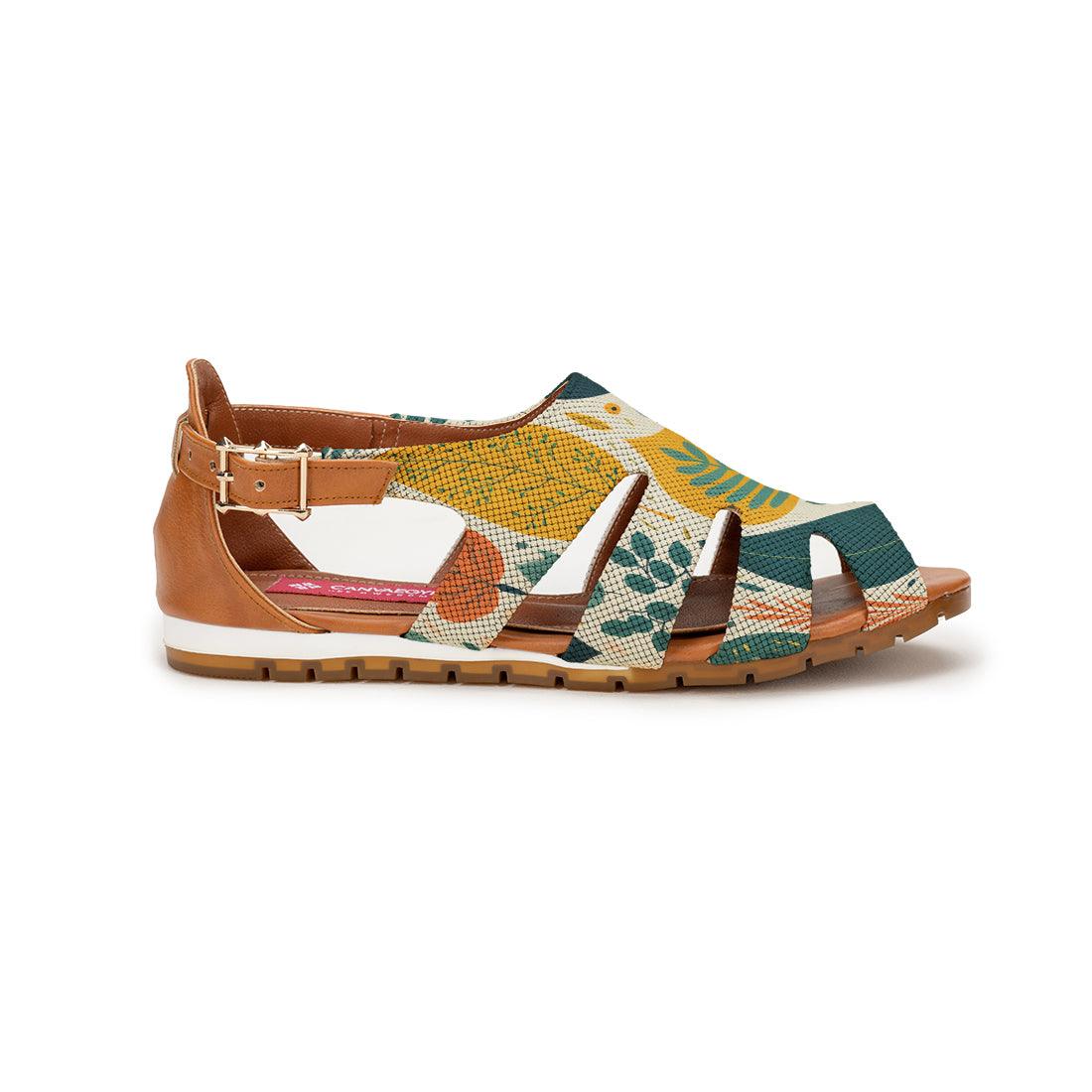 Havana Spider Toe Sandal Leaves - CANVAEGYPT
