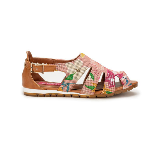 Havana Spider Toe Sandal Pink Floral - CANVAEGYPT
