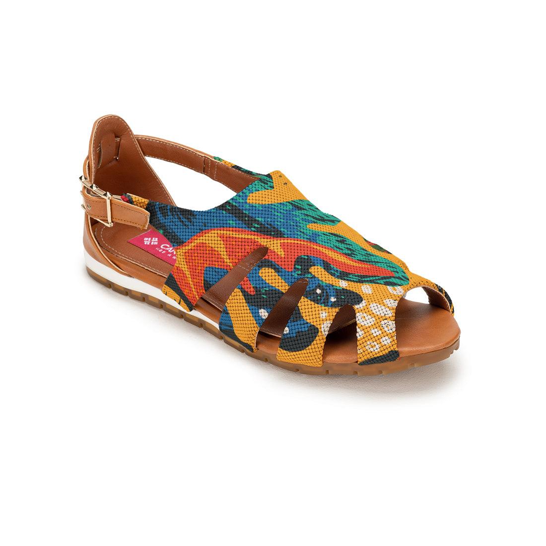 Havana Spider Toe Sandal Yellow Leaves - CANVAEGYPT