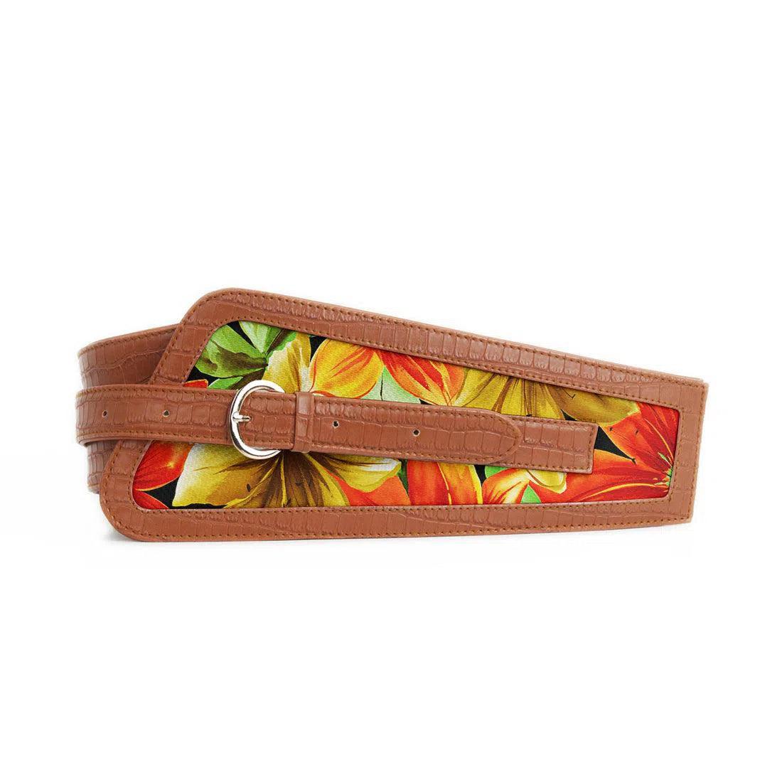 Havana Women's Belt Big Flowers - CANVAEGYPT