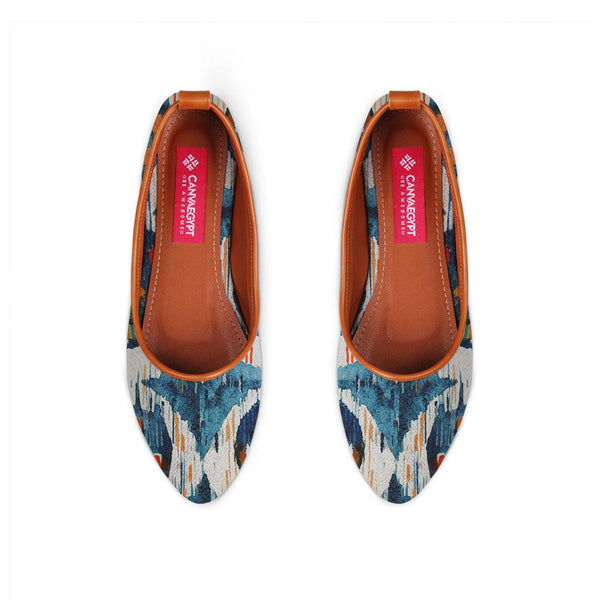 Havane Round Toe Shoe Blue circle - CANVAEGYPT