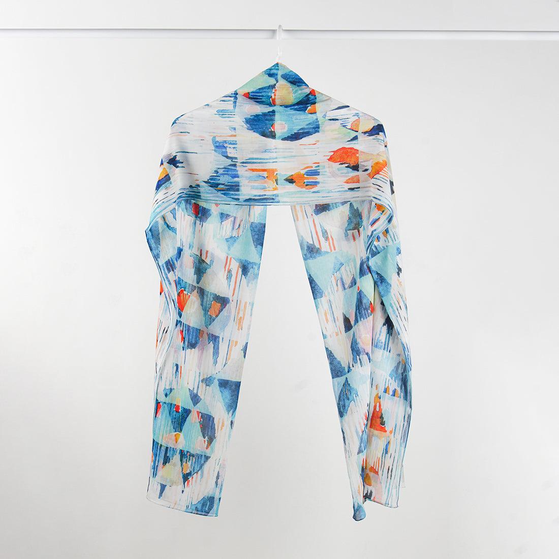 Hijab Scarf Happy blue - CANVAEGYPT