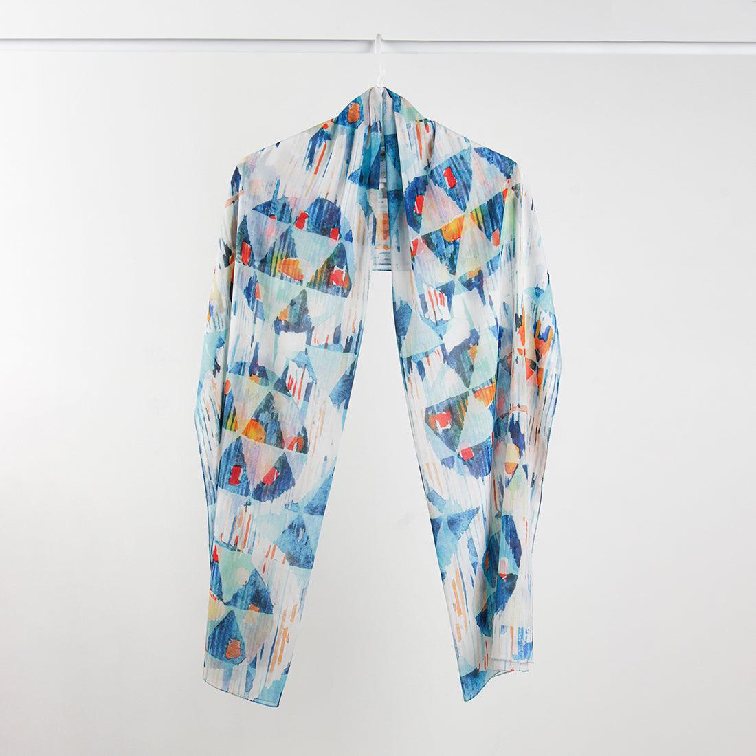 Hijab Scarf Happy blue - CANVAEGYPT