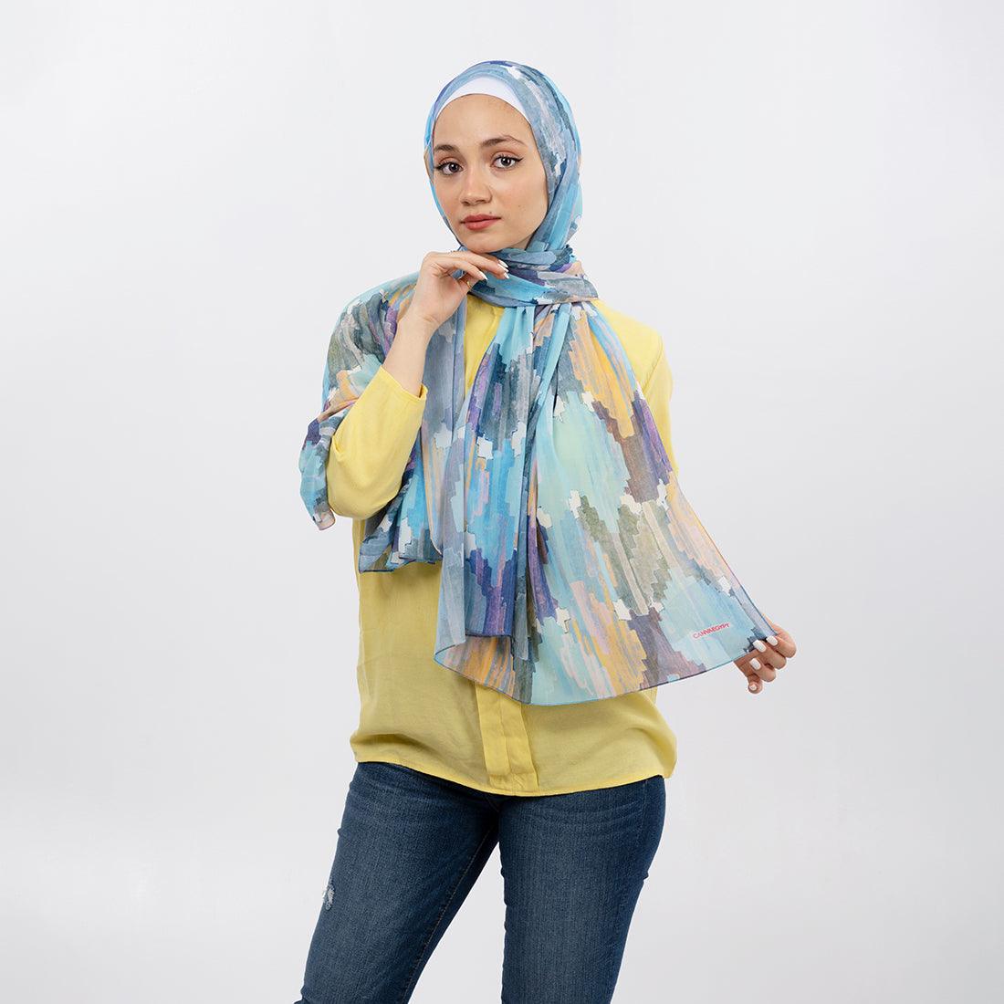 Hijab Scarf Iris ikat - CANVAEGYPT