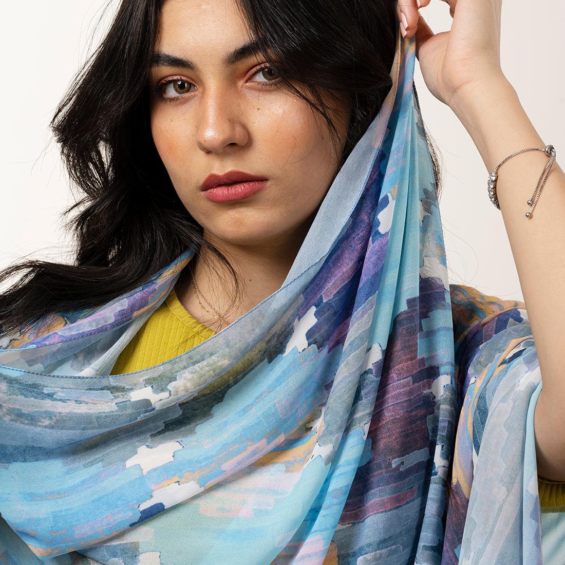 Hijab Scarf Iris ikat - CANVAEGYPT