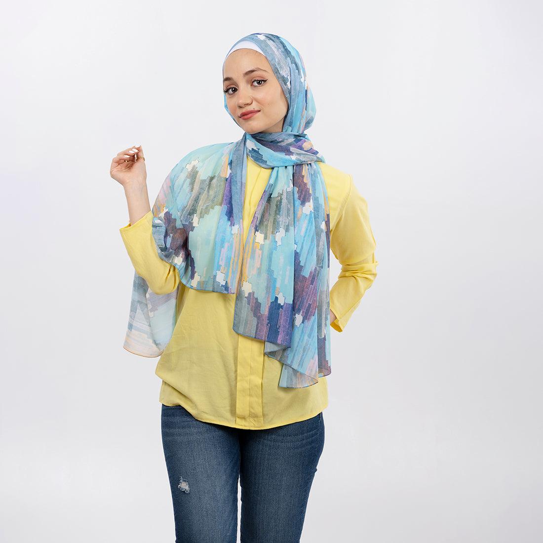 Hijab Scarf Iris ikat - CANVAEGYPT