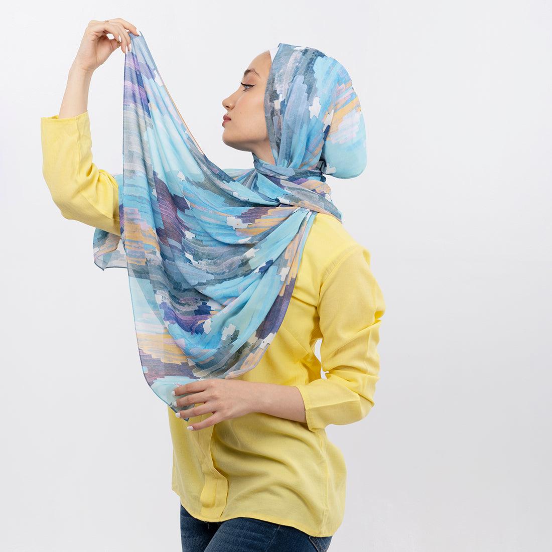 Hijab Scarf Iris ikat - CANVAEGYPT