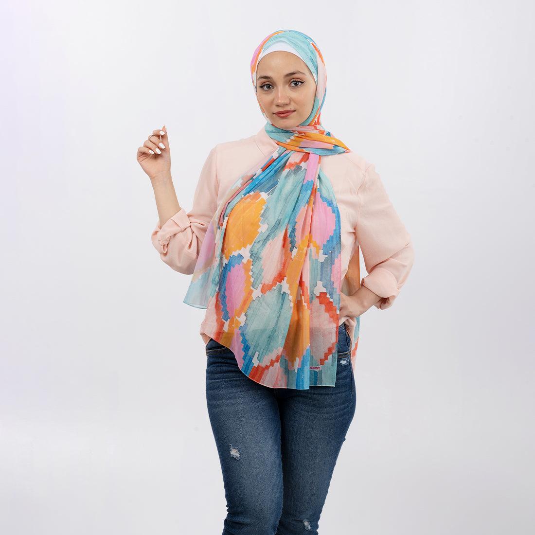 Hijab Scarf Marmalade ikat - CANVAEGYPT