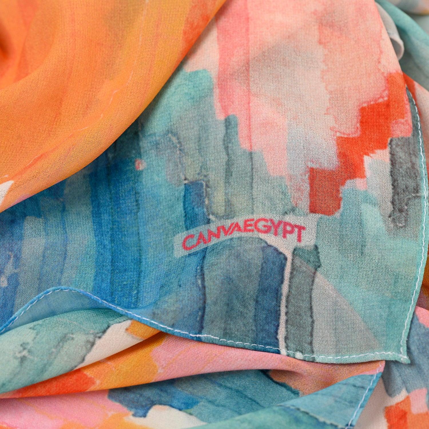 Hijab Scarf Marmalade ikat - CANVAEGYPT