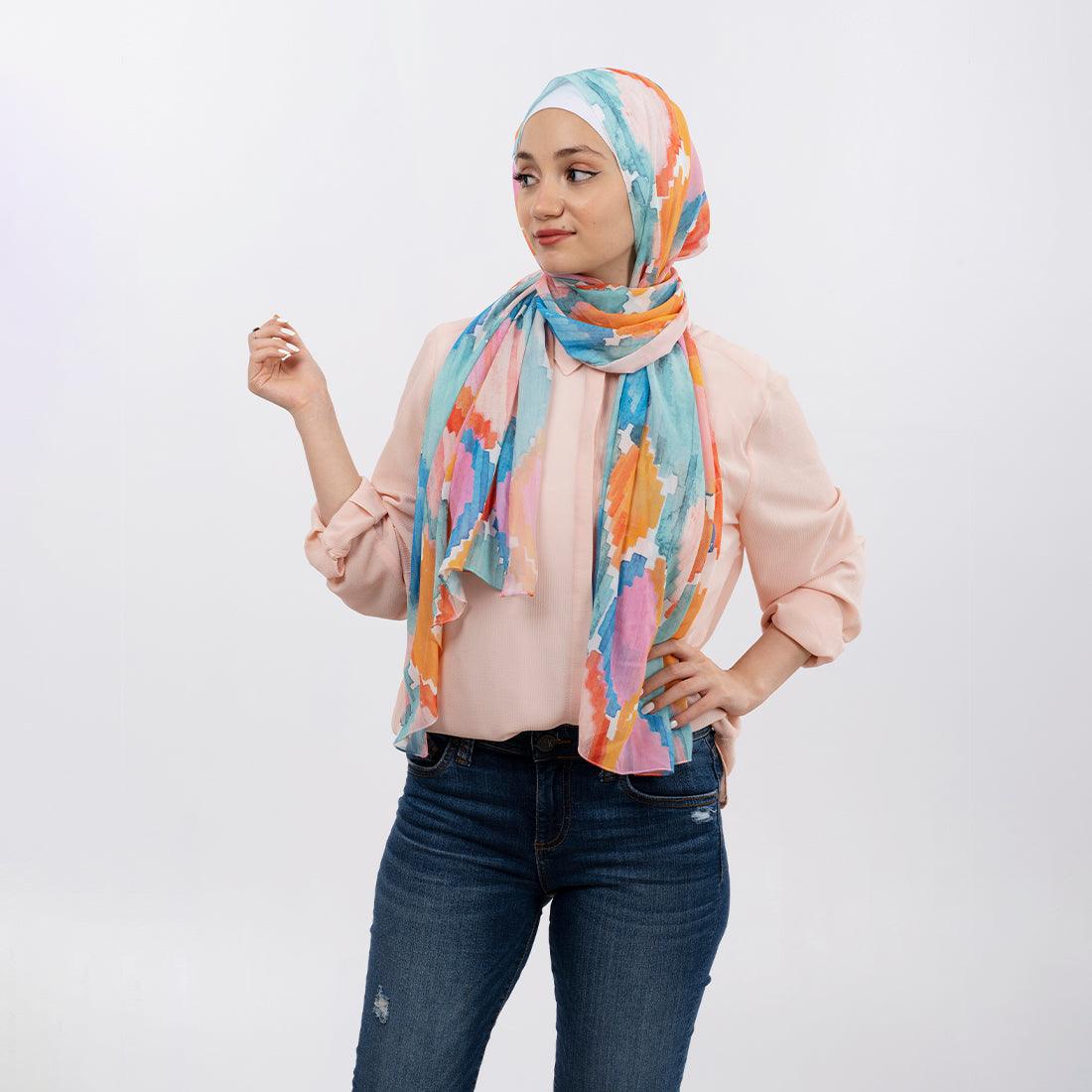 Hijab Scarf Marmalade ikat - CANVAEGYPT