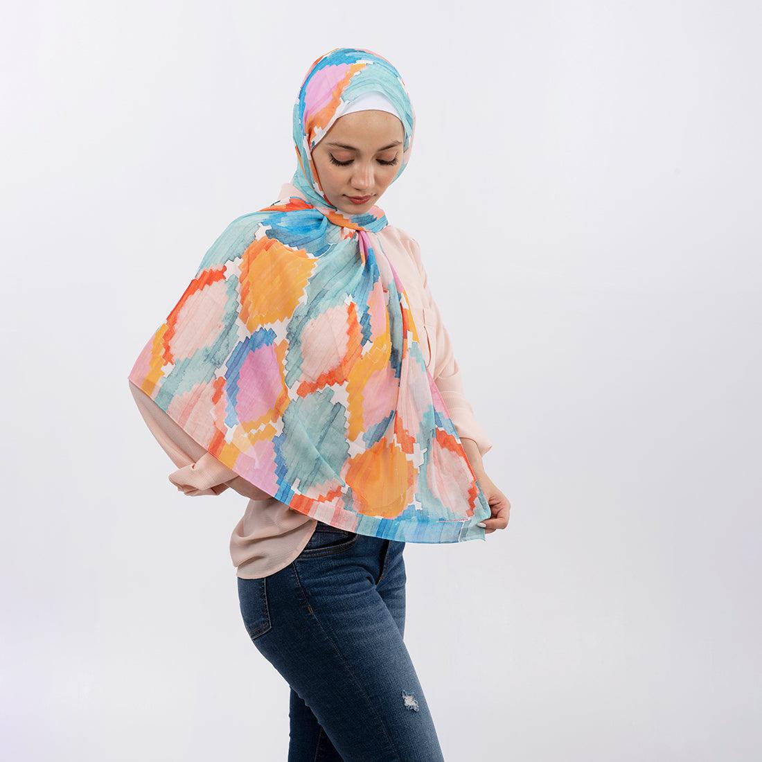 Hijab Scarf Marmalade ikat - CANVAEGYPT