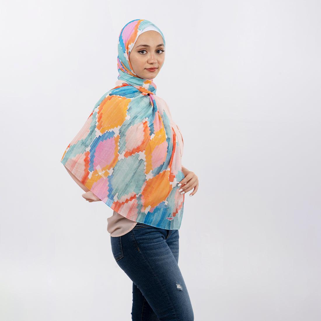 Hijab Scarf Marmalade ikat - CANVAEGYPT