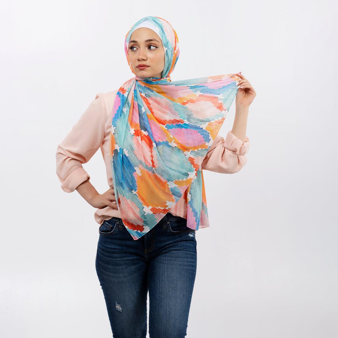 Hijab Scarf Marmalade ikat - CANVAEGYPT