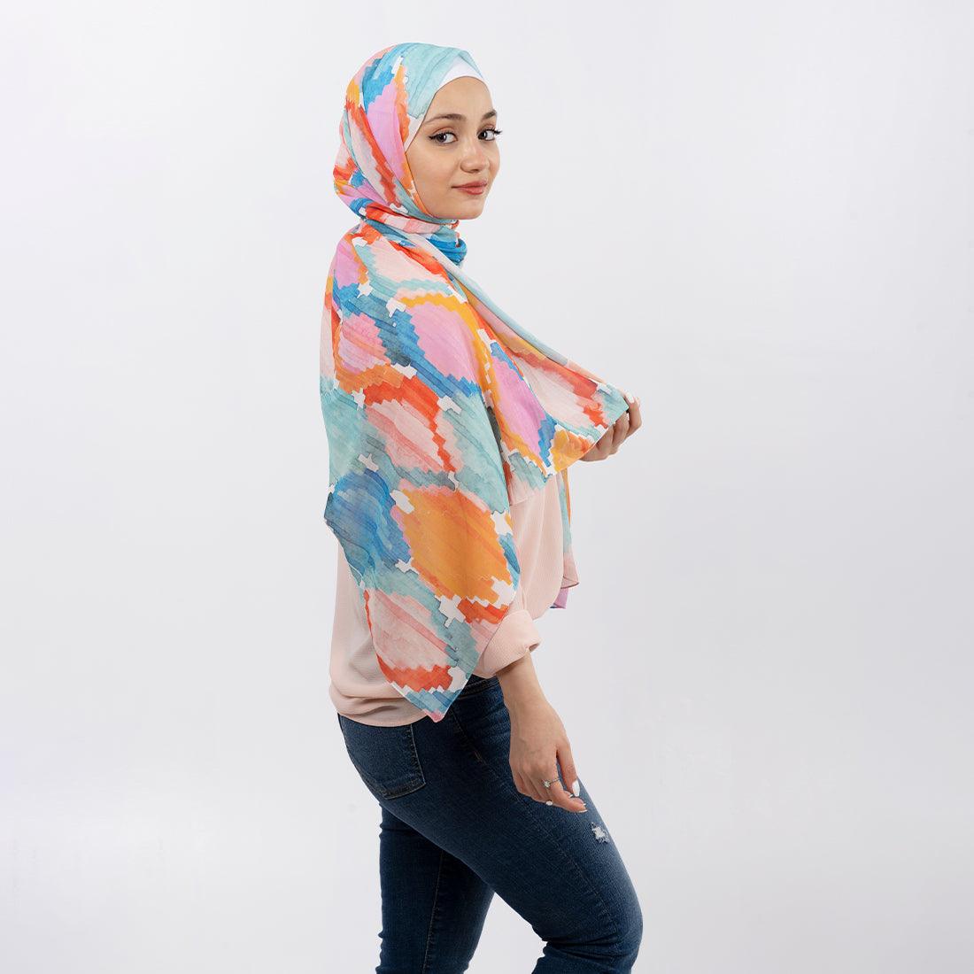 Hijab Scarf Marmalade ikat - CANVAEGYPT
