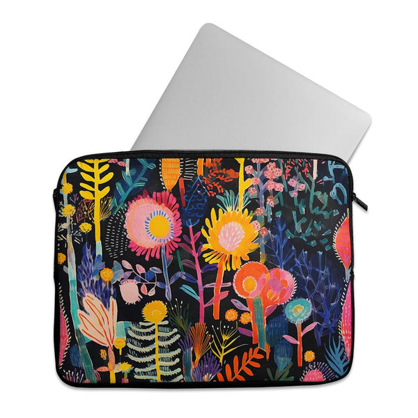 Laptop Sleeve Midnight Floralscape
