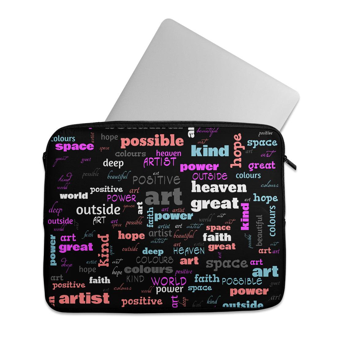 Laptop Sleeve Positive Words - 1