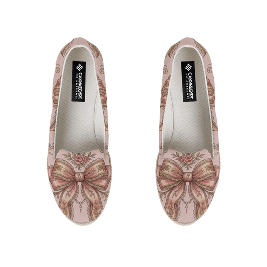Havana Espadrille Romantic Coquette Vintage Rose Lace Bows - 1