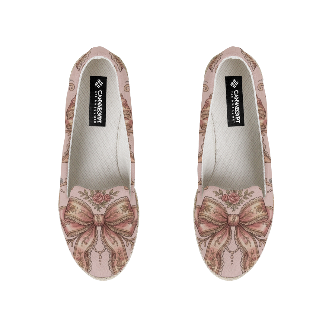 Havana Espadrille Romantic Coquette Vintage Rose Lace Bows