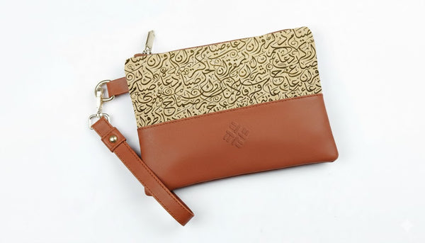 Toiletry Pouch Ramadan Words Arabic Calligraphy Gold - 1