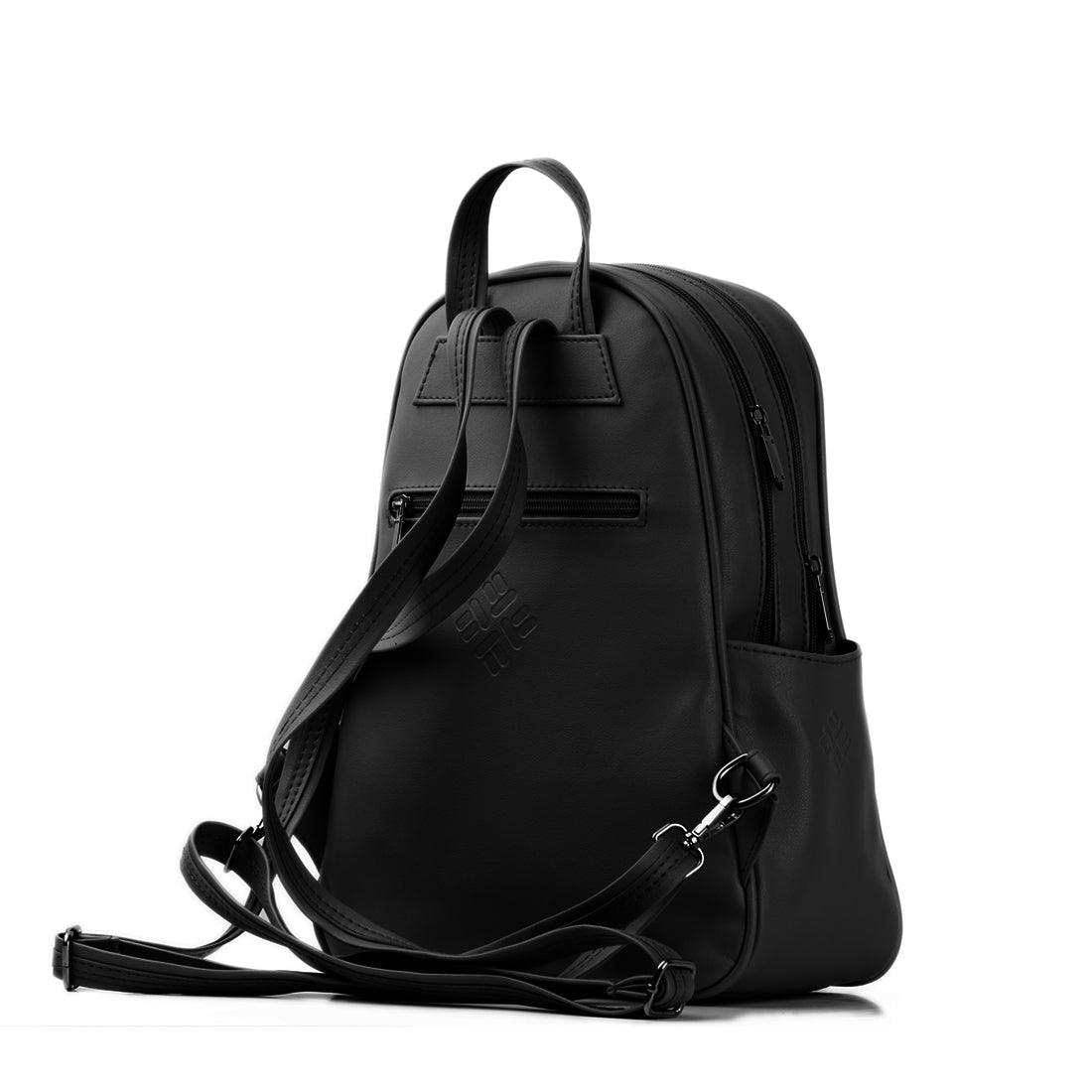 Black Vivid Backpack Cyan Floral - CANVAEGYPT