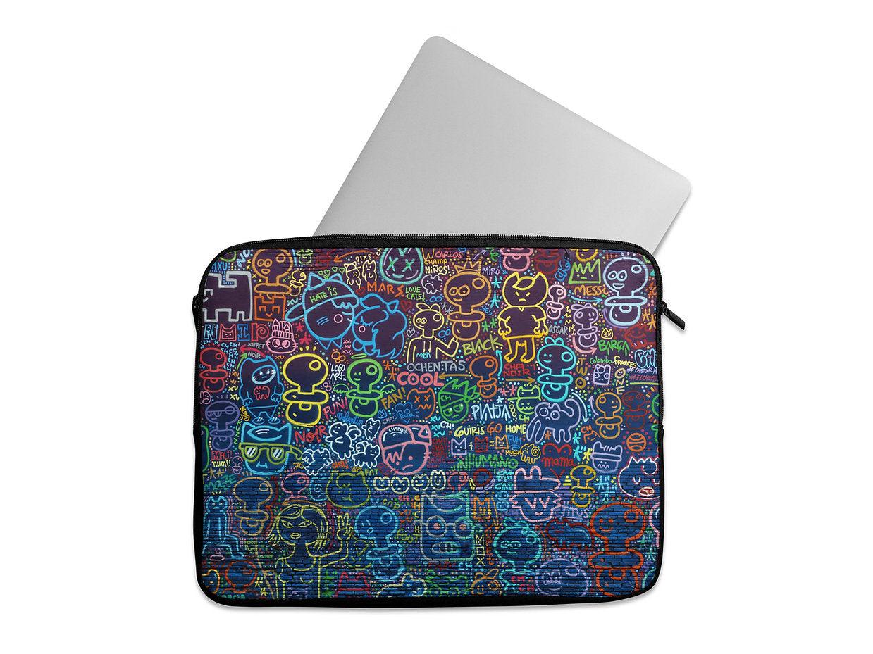 Laptop Sleeve Neon Shapes - CANVAEGYPT