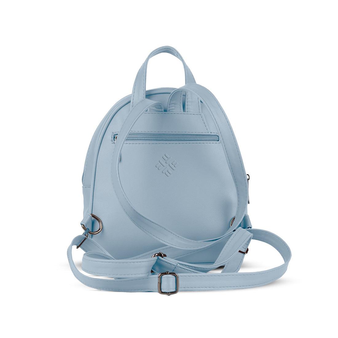 Blue O Mini Backpacks Floral Blue - CANVAEGYPT