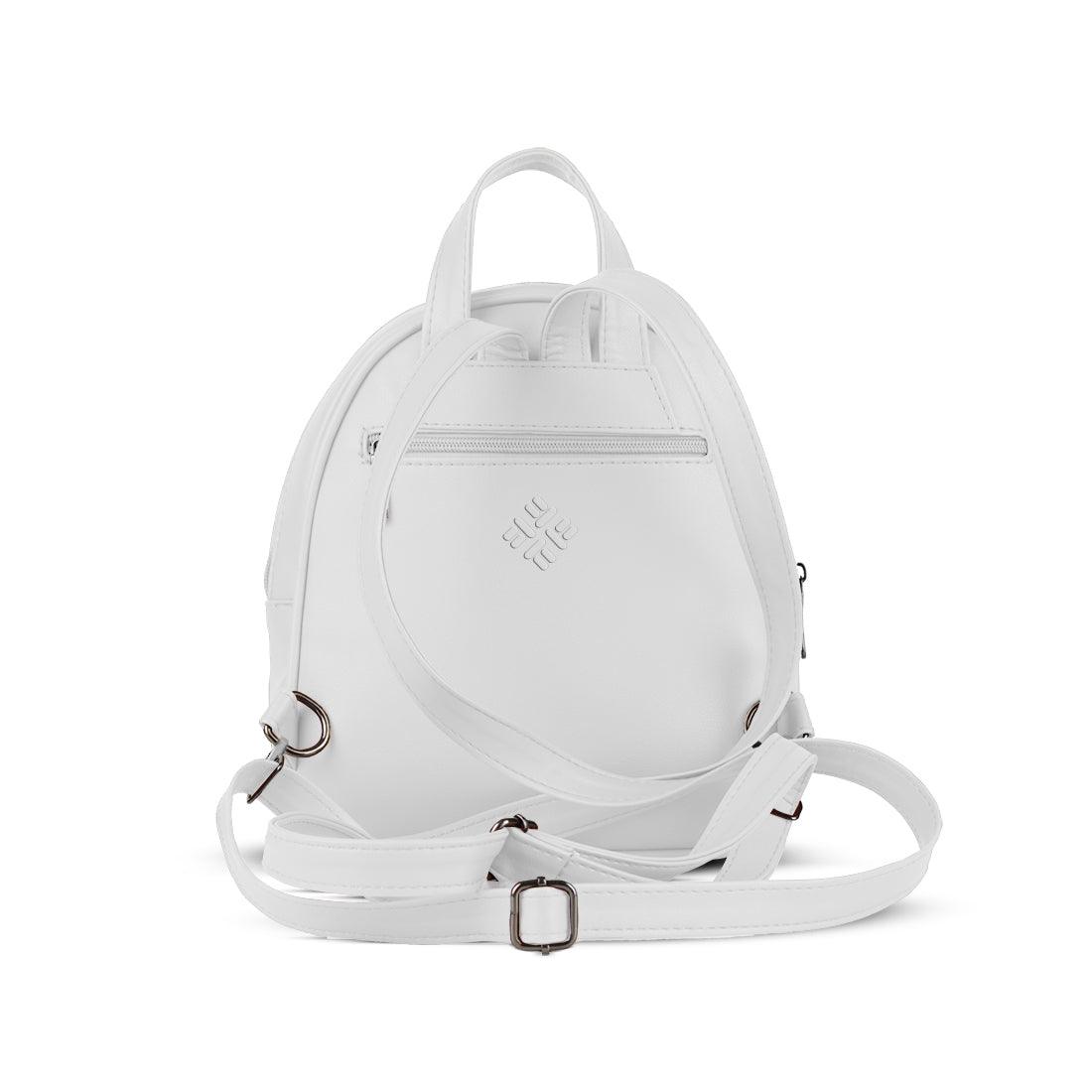 White O Mini Backpacks Women - CANVAEGYPT