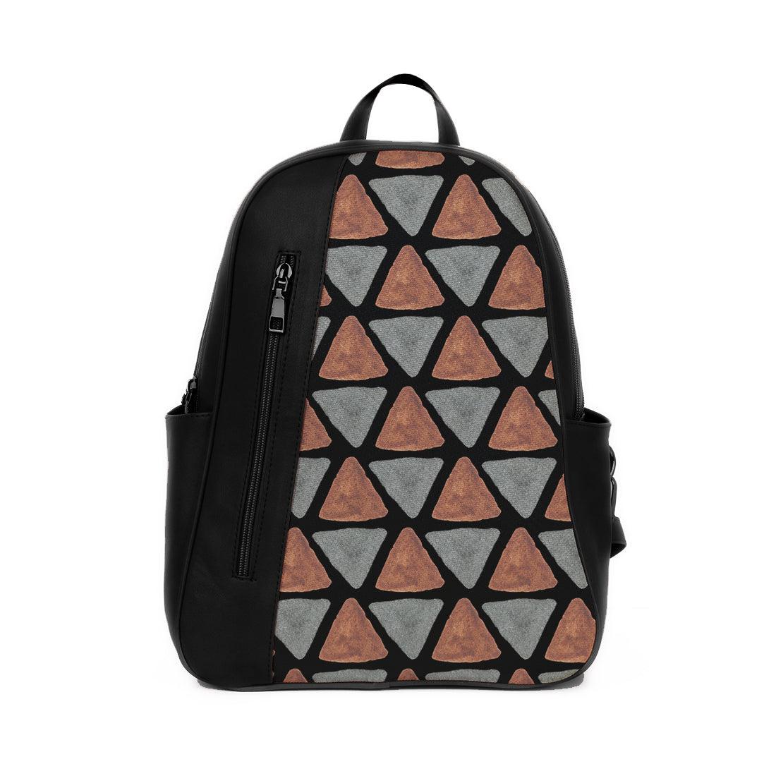 Black Mixed Backpack African Triangles - CANVAEGYPT