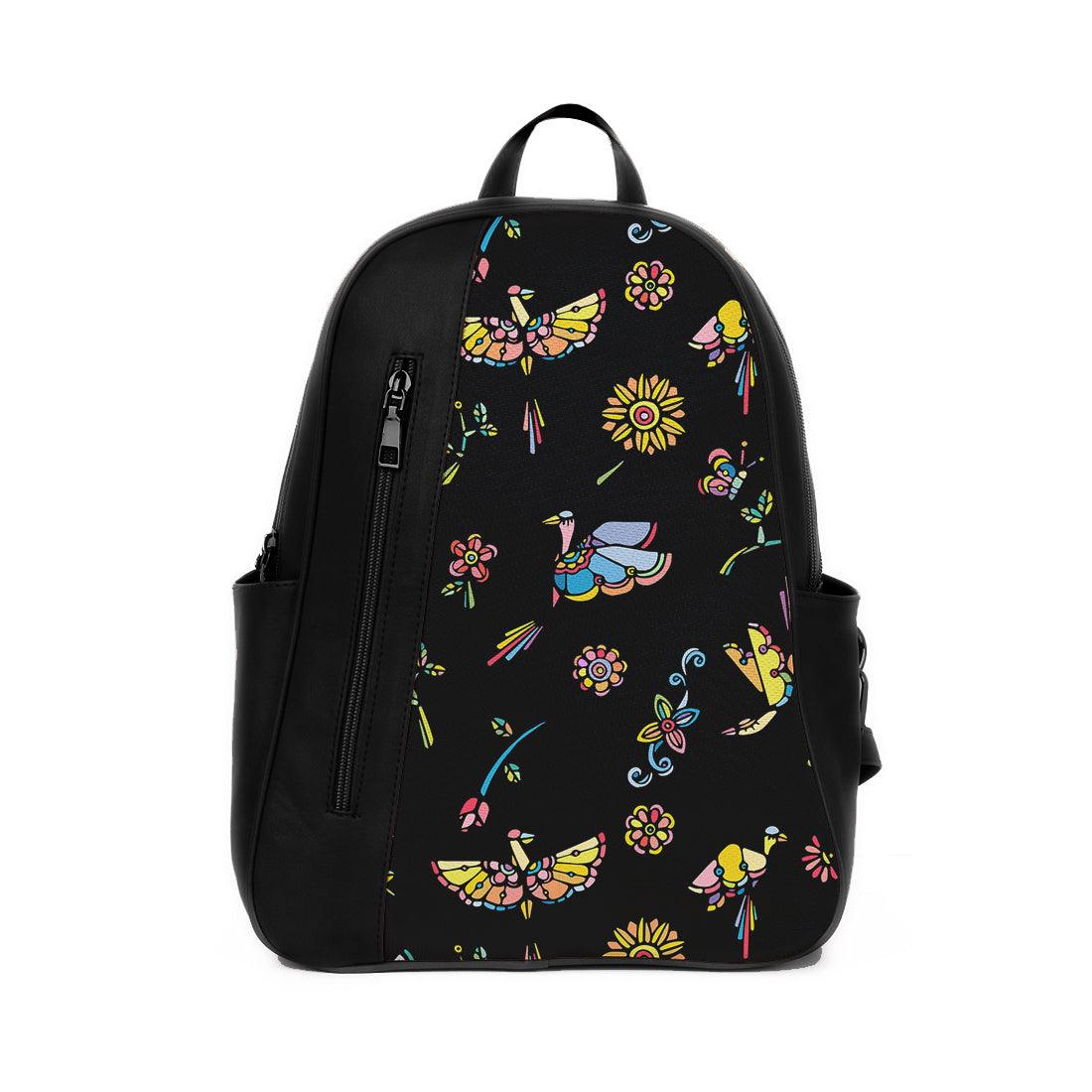 Black Mixed Backpack Flowers and birds - CANVAEGYPT