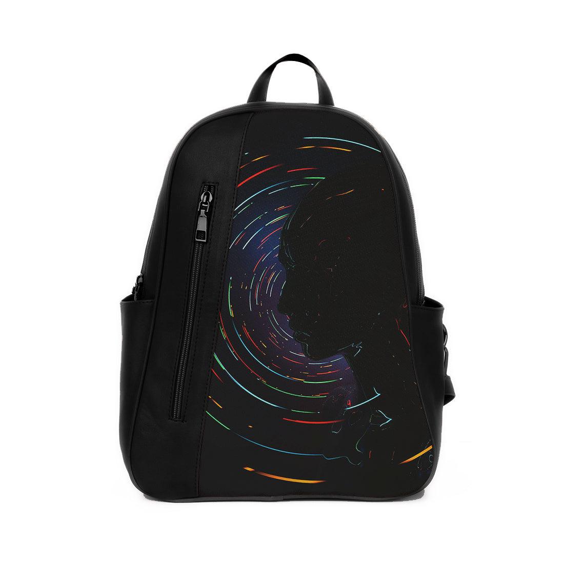 Black Mixed Backpack Neon Space