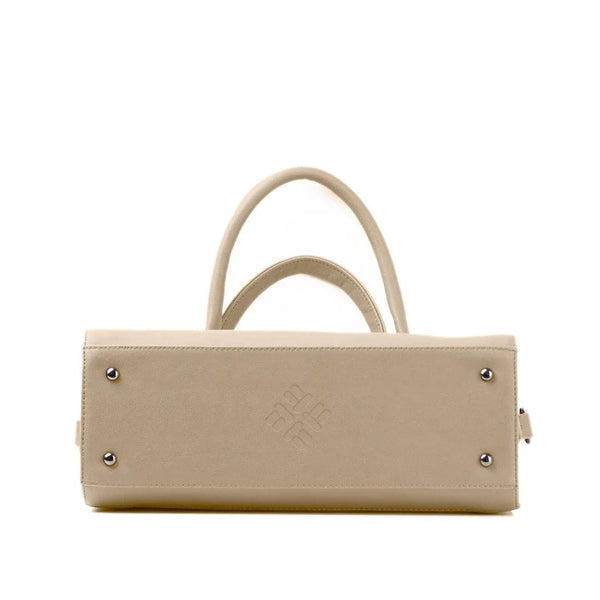 Beige Travel Hobo Bag Faces
