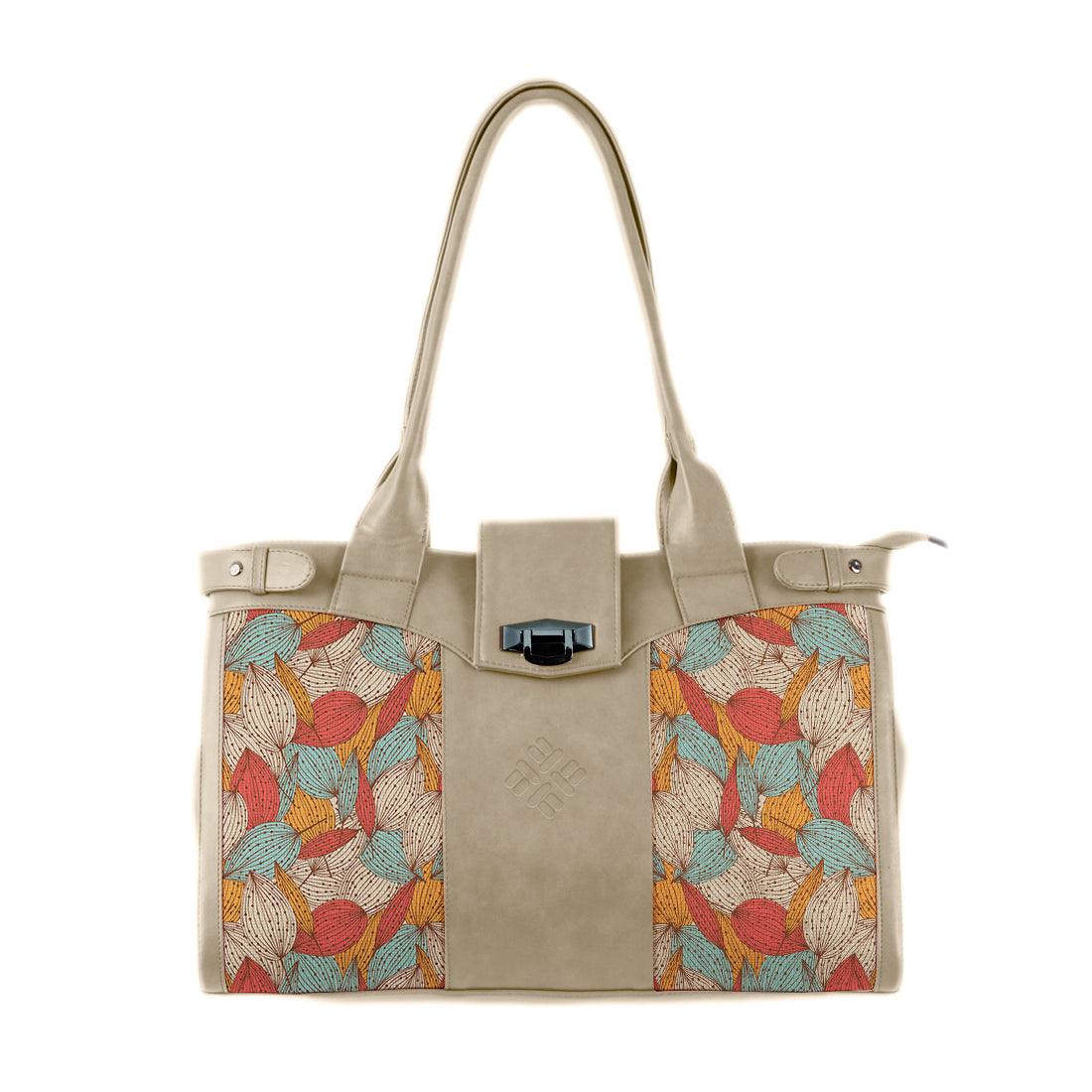 Beige Double Handle Large Bag Romantic autumn - CANVAEGYPT