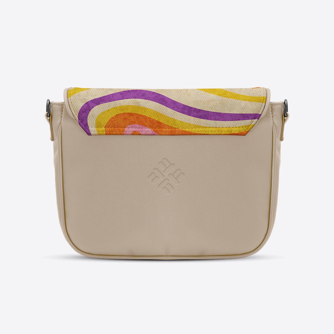 Beige Messenger Crossbody Abstract Colors - CANVAEGYPT
