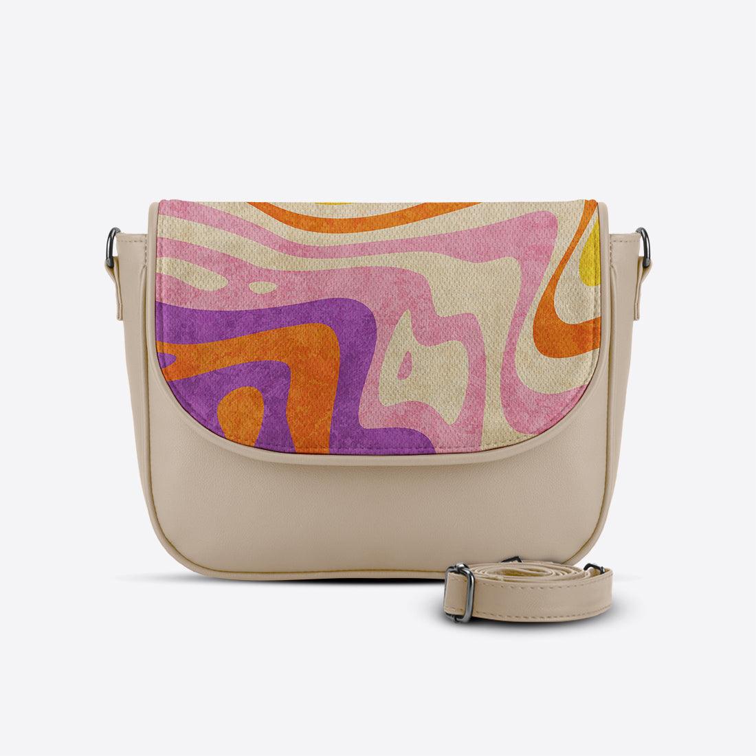Beige Messenger Crossbody Abstract Colors - CANVAEGYPT