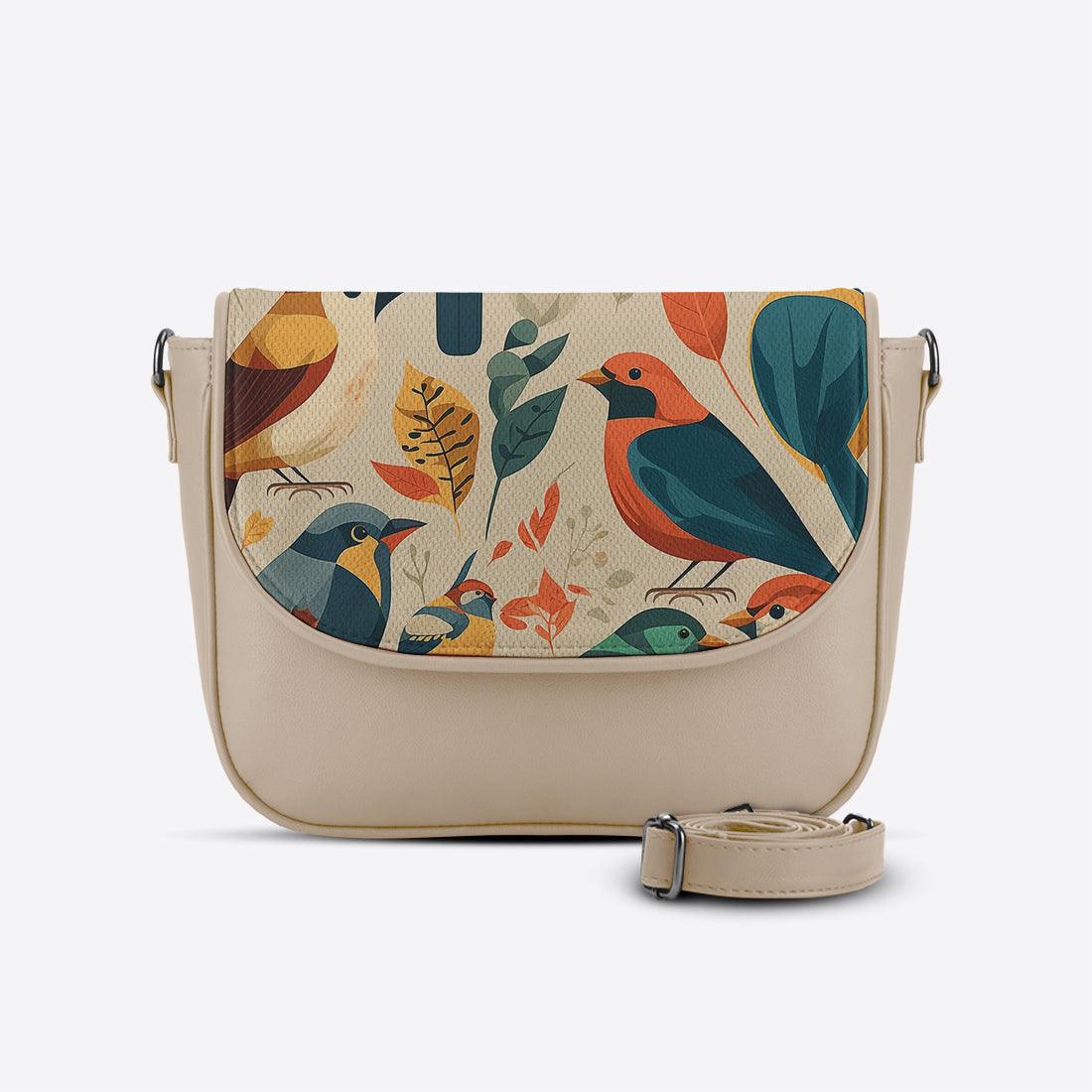 Beige Messenger Crossbody Birds - CANVAEGYPT