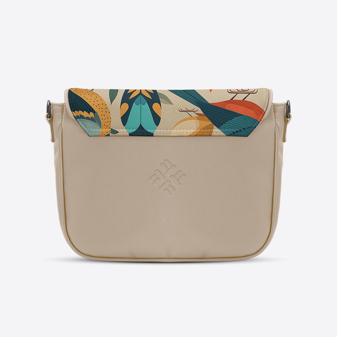 Beige Messenger Crossbody Birds - CANVAEGYPT