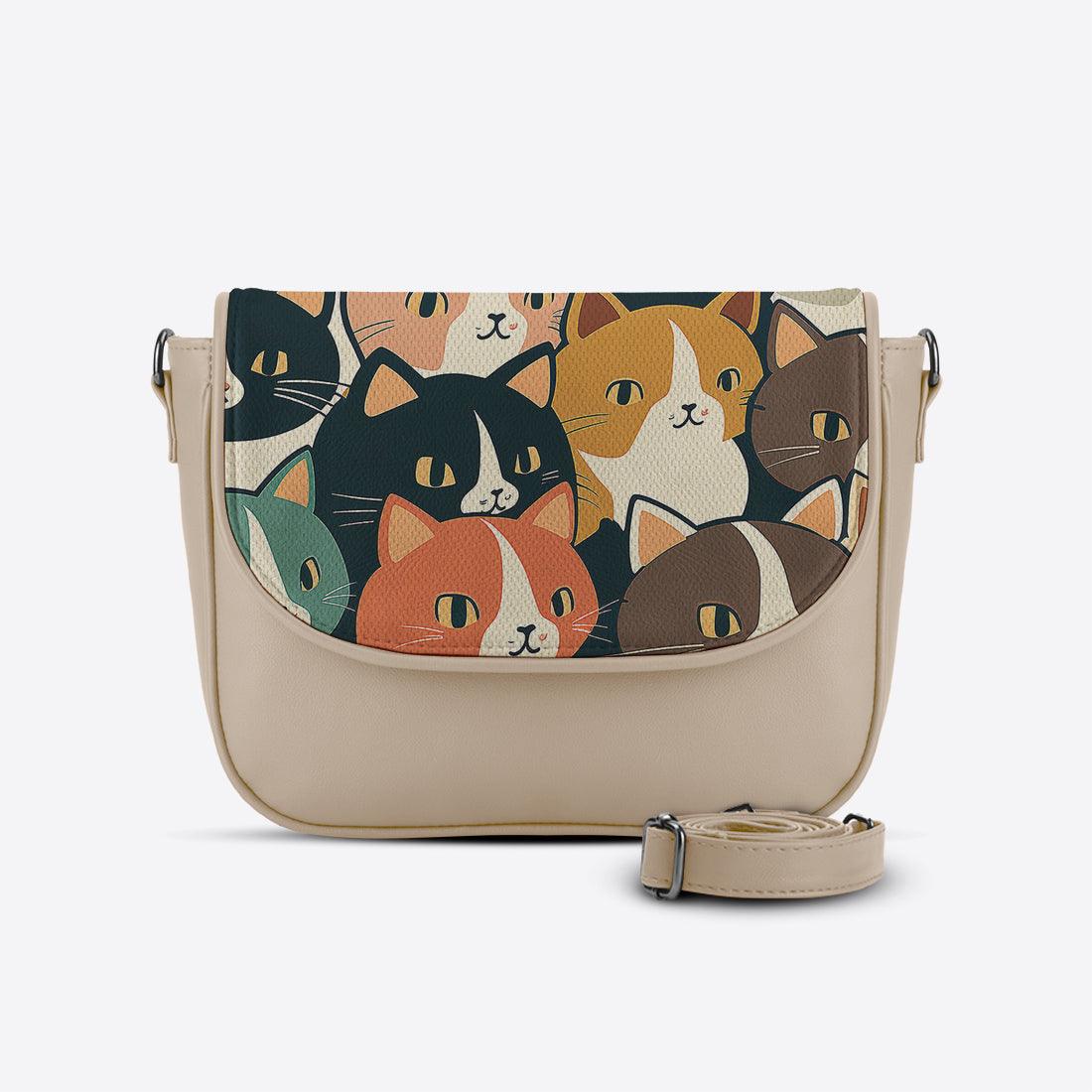 Beige Messenger Crossbody Kitties - CANVAEGYPT