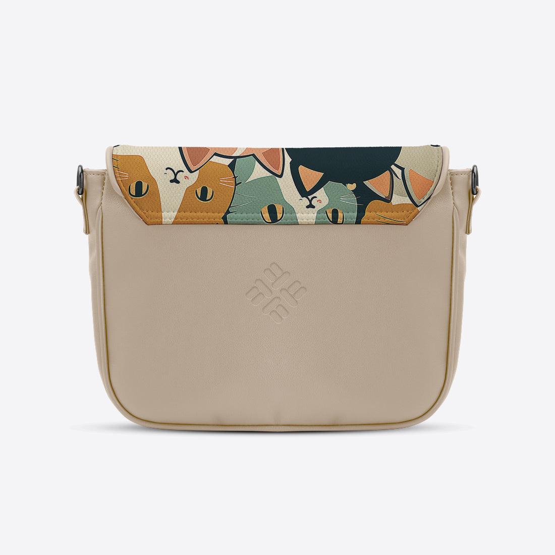 Beige Messenger Crossbody Kitties - CANVAEGYPT