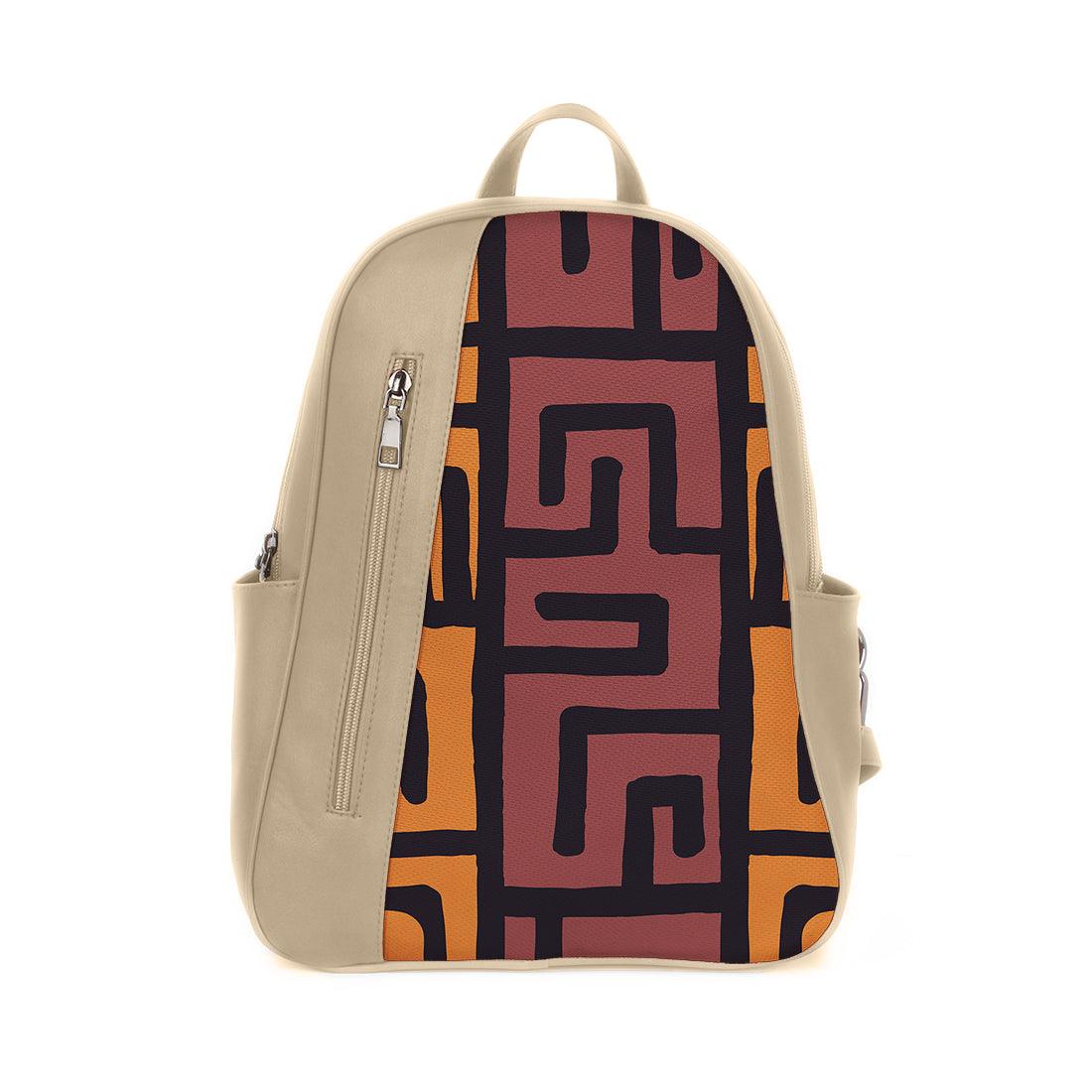 Beige Mixed Backpack African Tribal - CANVAEGYPT