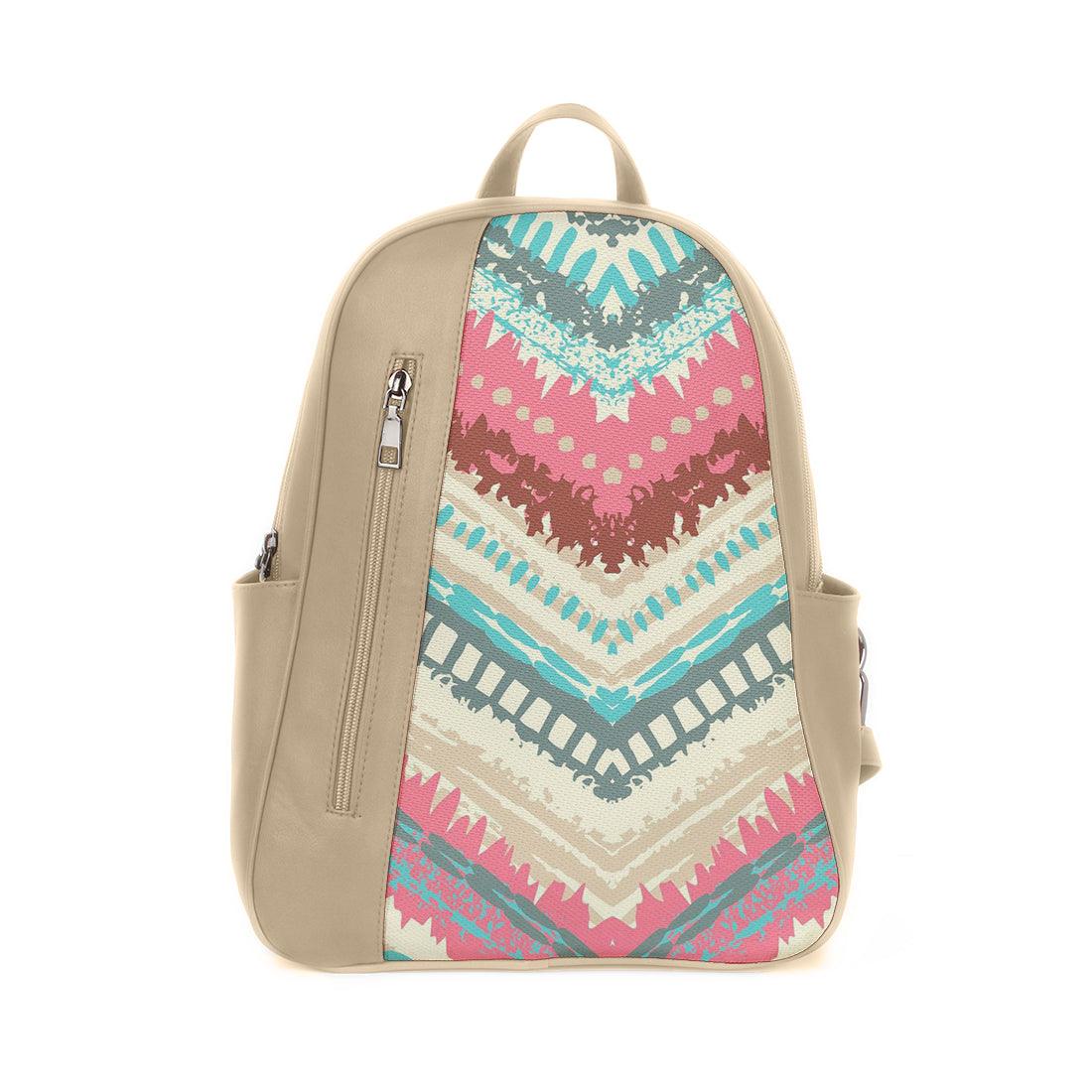 Beige Mixed Backpack Arrows - CANVAEGYPT