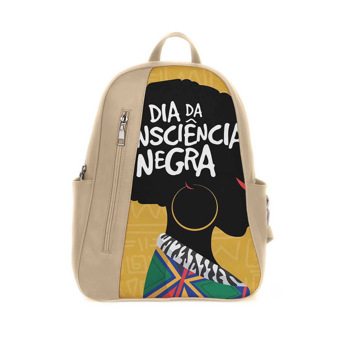 Beige Mixed Backpack Consciencia Negra - CANVAEGYPT
