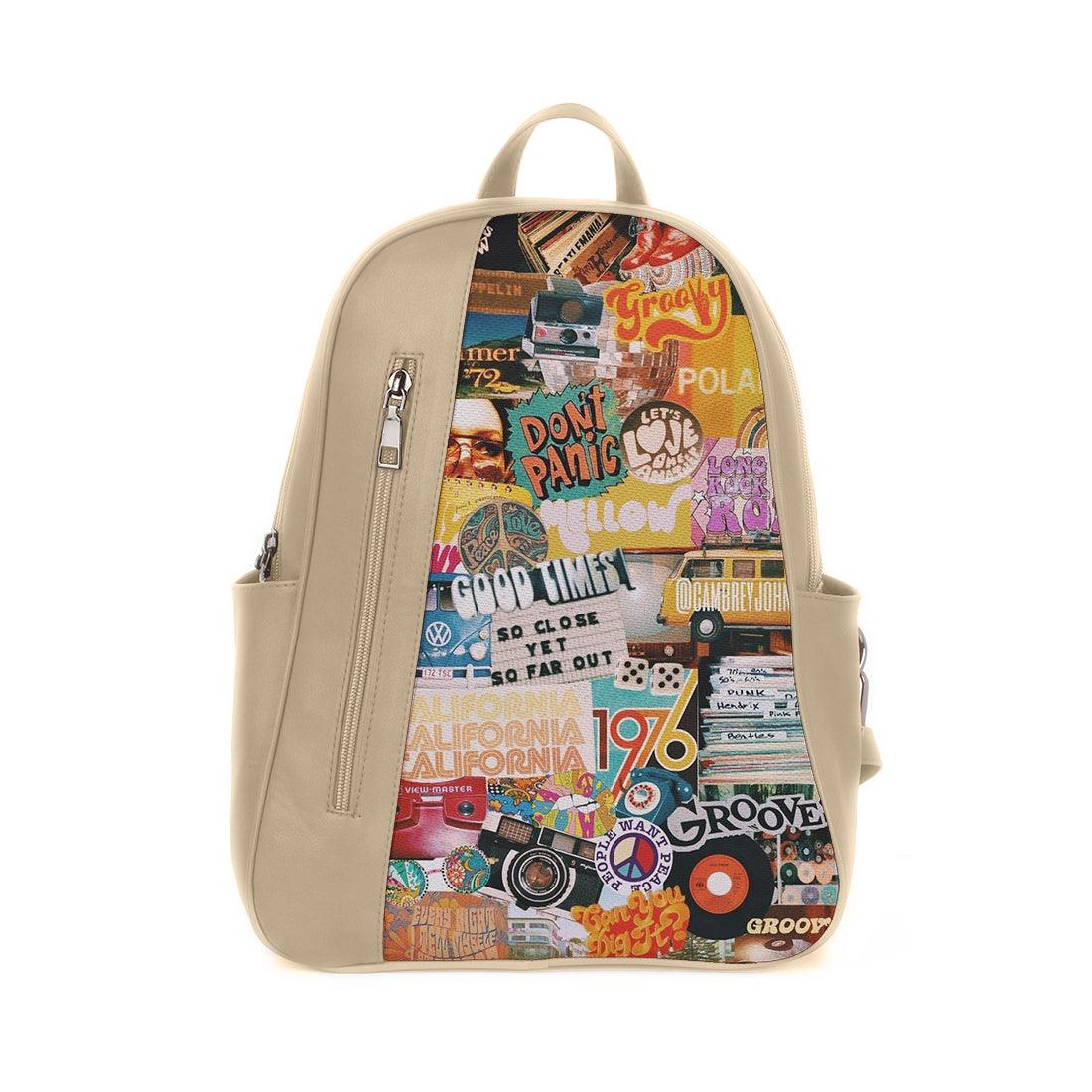 Beige Mixed Backpack Don't Panic - CANVAEGYPT