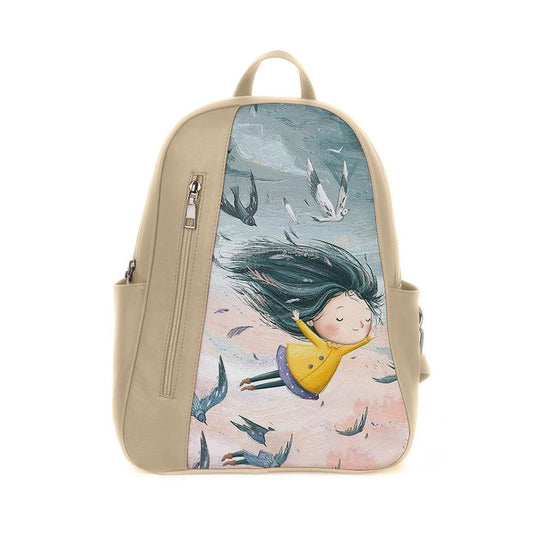 Beige Mixed Backpack Fly With Me - CANVAEGYPT