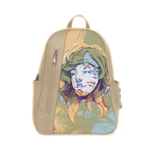 Beige Mixed Backpack Gemini - CANVAEGYPT